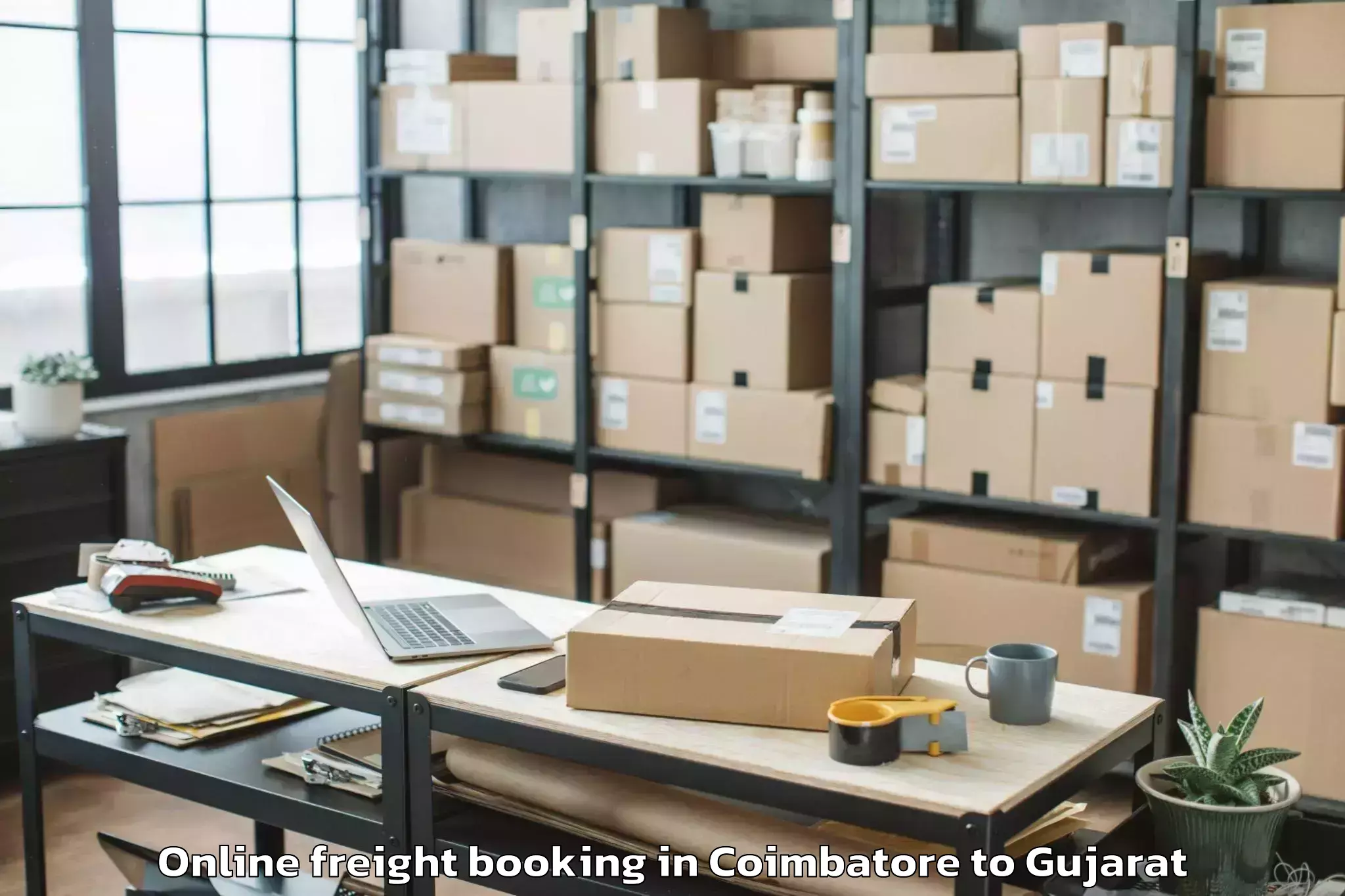 Efficient Coimbatore to Kundla Online Freight Booking